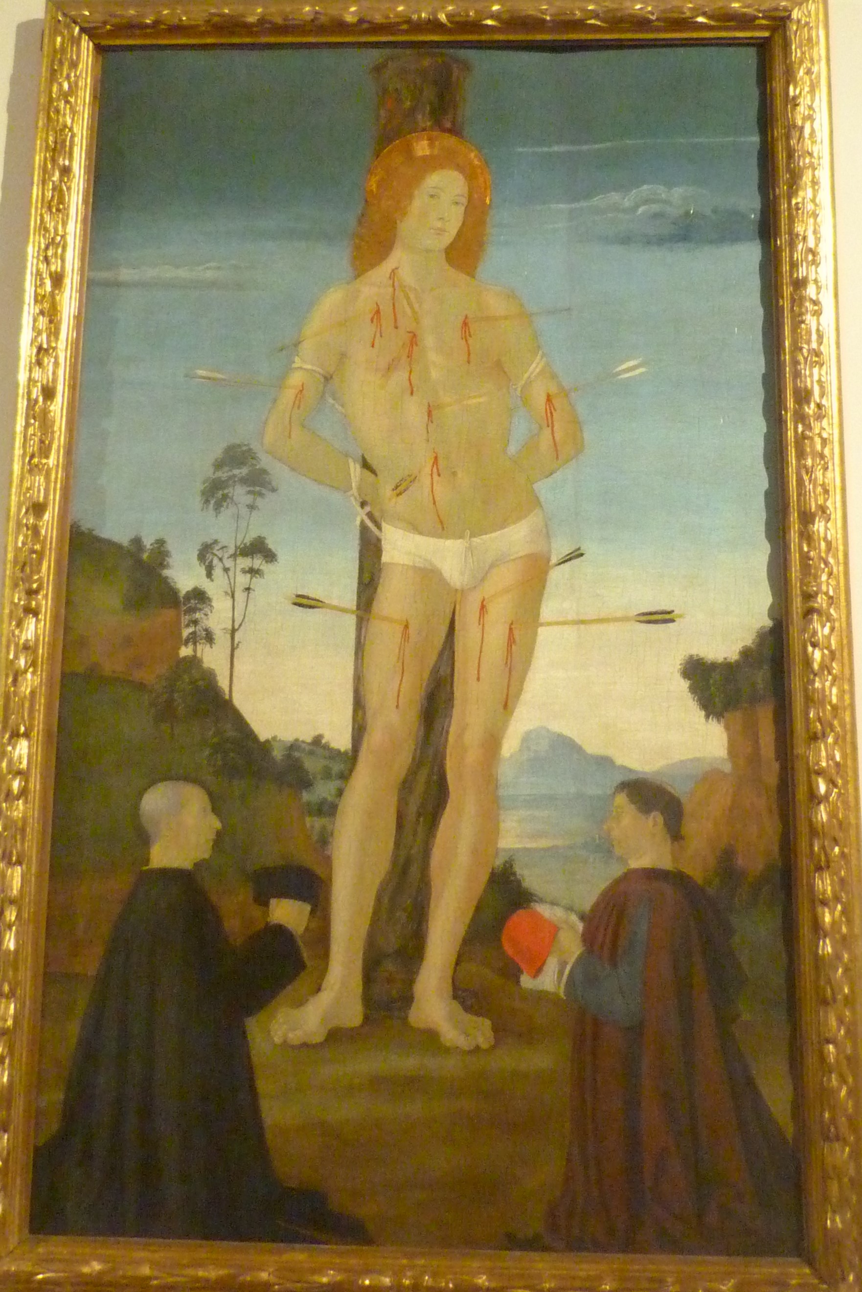 San Sebastiano e due donatori
