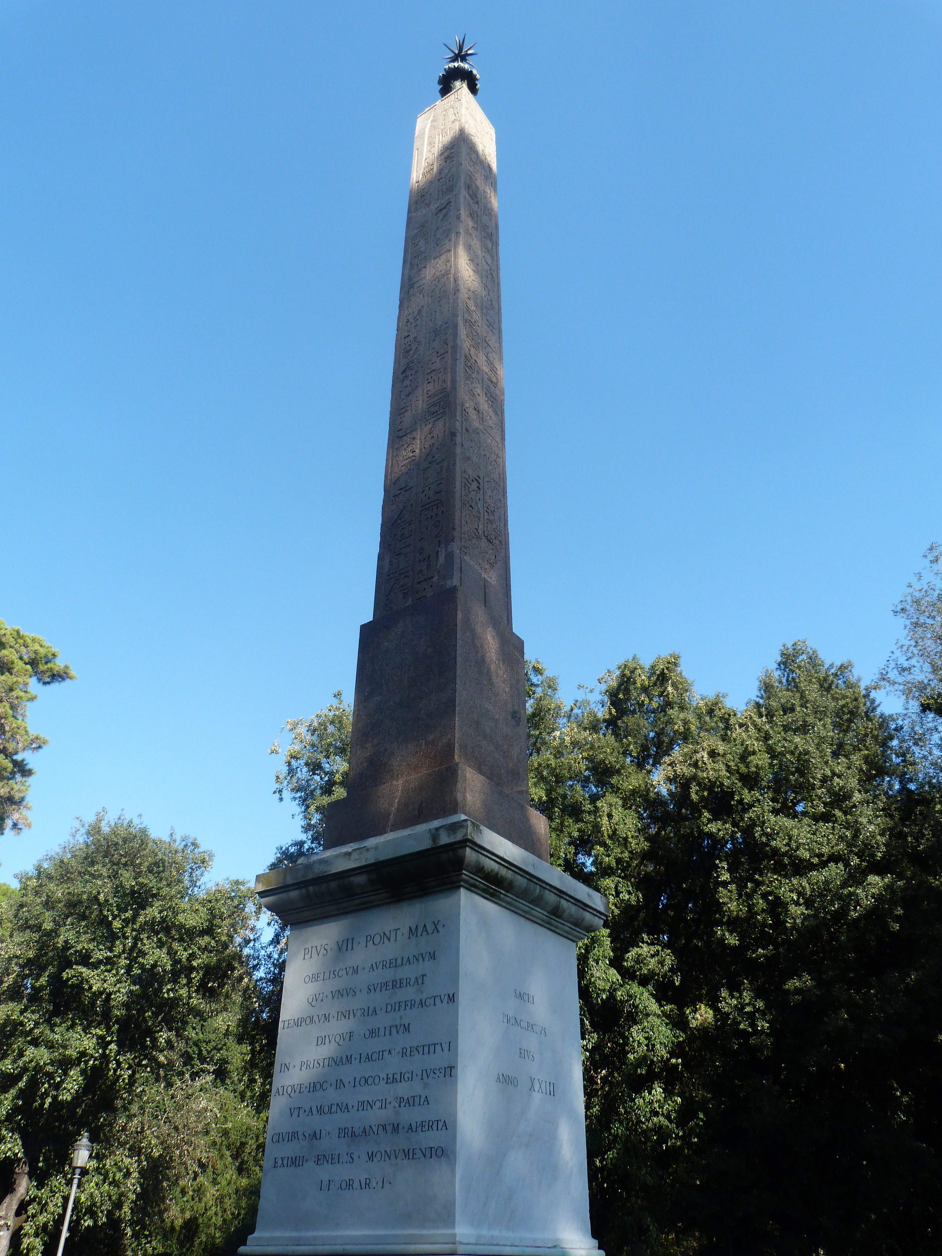 Obelisco del Pincio roma point of view